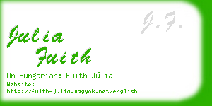 julia fuith business card